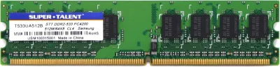 D32EA512 Super Talent D400 512MB/64x8 ECC Samsung Chip Server Memory