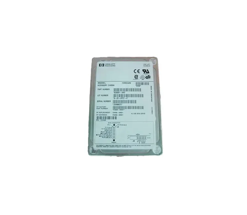 D4956-60001 - HP 4.2GB 7200RPM 3.5-inch 50-Pin SCSI II Hard Drive for Storage System 6