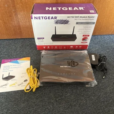 D6000-100PES - Netgear AC750 WiFi ADSL2+ Modem Router