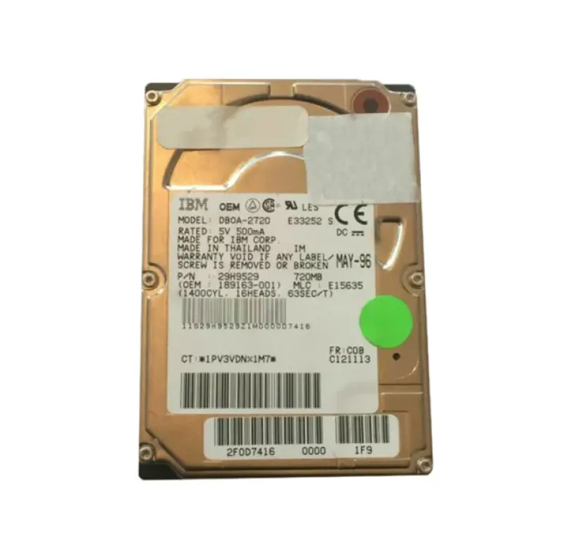 DBOA-2720 - IBM Travelstar 720MB 4000RPM IDE / ATA 64KB Cache 2.5-inch Hard Drive