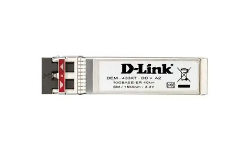 DEM-433XT-DD - D-Link 10Gbps 10GBase-ER Single-mode Fiber 40km 1550nm Duplex LC Connector SFP+ Transceiver Module