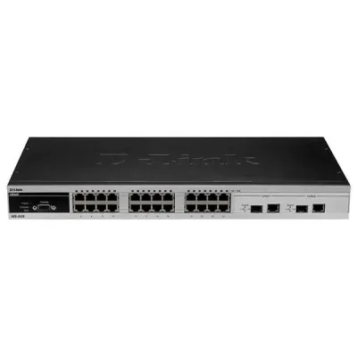 DES-3526 - D-Link 24-Port 10/100Mbps Stackable Layer 2 Managed Switch with 2 Gigabit Combo Base-T/ SFP Ports