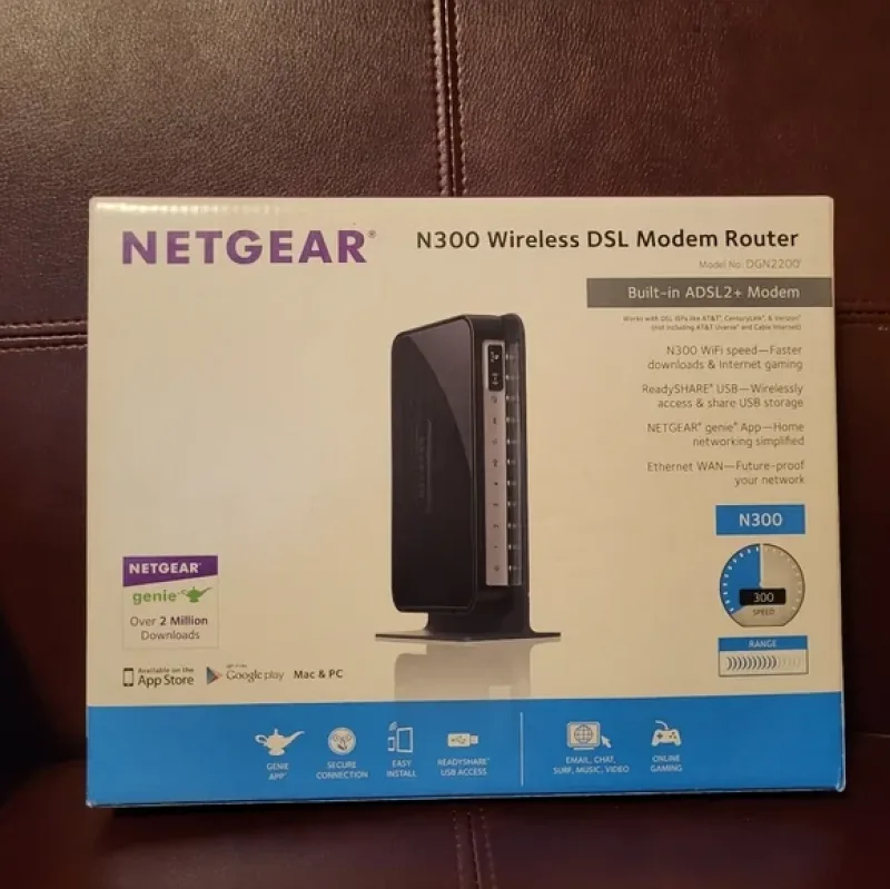 DGN2200-100PES - Netgear N300 Wireless DSL Modem Router