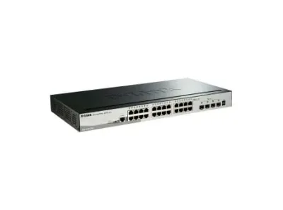 DGS-1510-28X - D-Link 28-Port 10/100/1000Base-T Layer-3 Managed Stackable Gigabit Ethernet Switch with 4 10-Gigabit SFP+ Ports Rack-Mountable