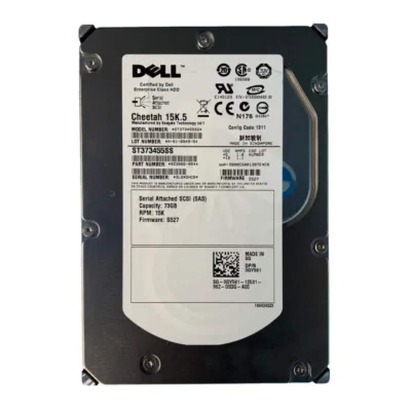 DGY581 - Dell 73GB 15000RPM SAS 3GB/s 16MB Cache 3.5-inch Internal Hard Disk Drive
