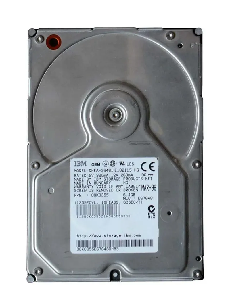 DHEA-36481 - IBM 6GB 5400RPM ATA-33 3.5-inch Hard Drive