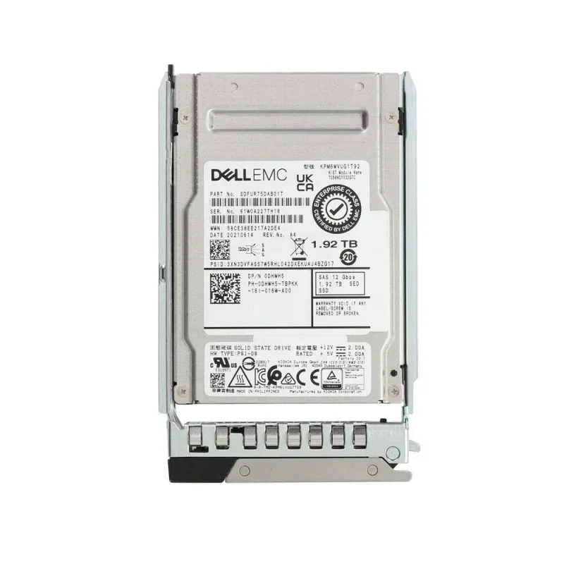 Dell DHWH5 Dell 0DHWH5 / DHWH5 1.92TB Triple-Level Cell SAS 12Gb/s Mixed Use (SED) 2.5-Inch Solid State Drive