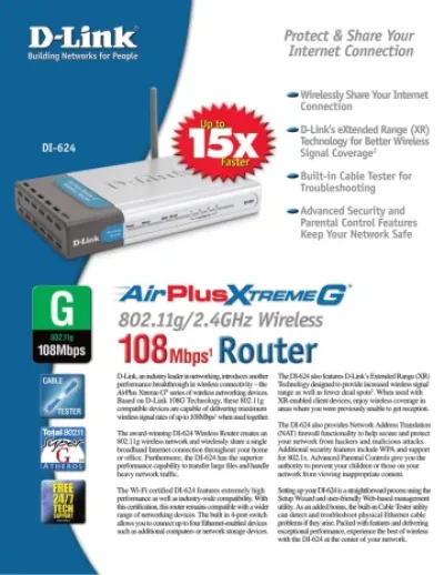 D-Link DI-624/E wireless router Fast Ethernet