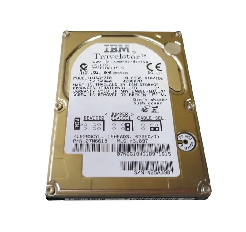 DJSA-210 - IBM Travelstar 20GN 10GB 4200RPM ATA-66 512KB Cache 2.5-inch Hard Drive