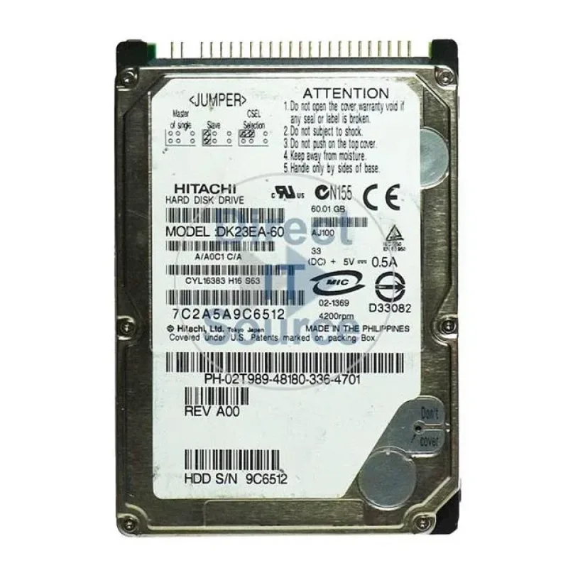 DK226A-21U - Hitachi 2.16GB 4200RPM ATA/IDE 128KB Cache 2.5-inch Hard Disk Drive