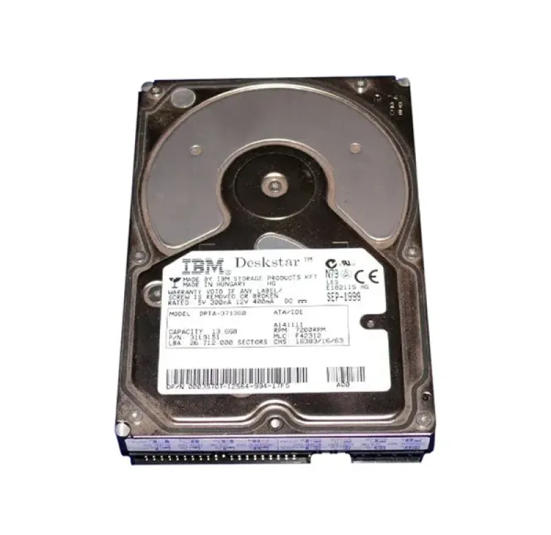 DPTA-371360 - IBM Deskstar 34GXP 13.6GB 7200RPM ATA-66 2MB Cache 3.5-inch Hard Drive