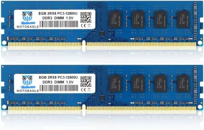 Dataram DRF1600U/8GB 8GB DDR3-1600MHz PC3-12800 ECC Unbuffered CL11 240-Pin DIMM Dual Rank Memory Module