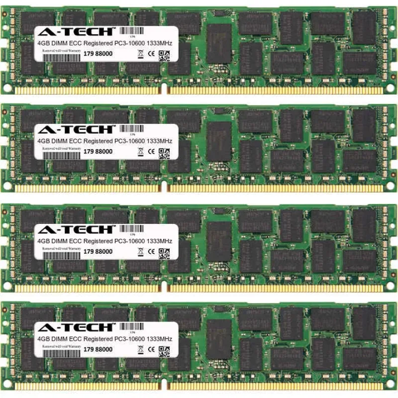 Dataram DRHZ800R/16GB 16GB Kit (2 X 8GB) DDR3-1333MHz PC3-10600 ECC Registered CL9 240-Pin DIMM Dual Rank Memory