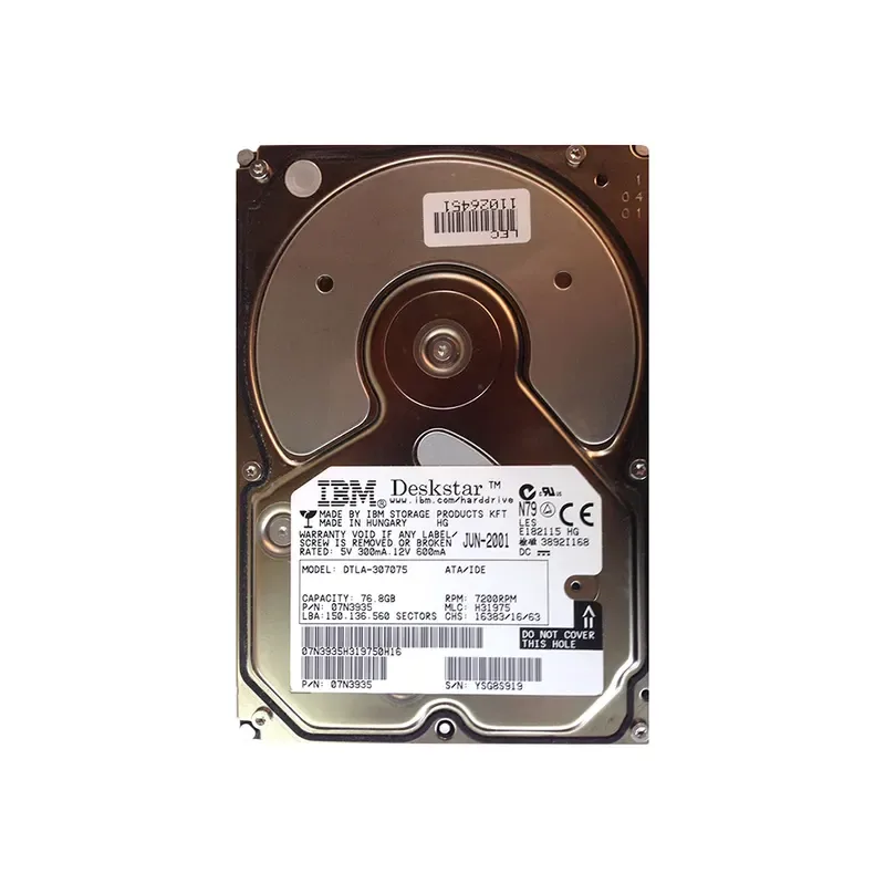 DTLA-307075 - IBM Deskstar 75GXP 76.8GB 7200RPM ATA-100 2MB Cache 3.5-inch Hard Drive