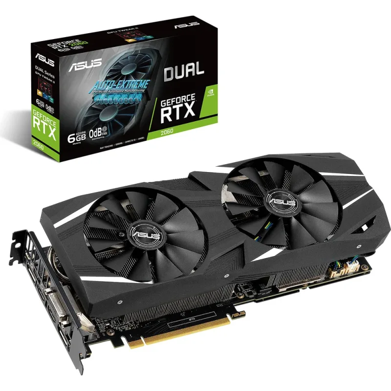 DUAL-RTX2060-6G-MINI - Asus Dual GeForce RTX 2060 Graphic Card 6GB GDDR6