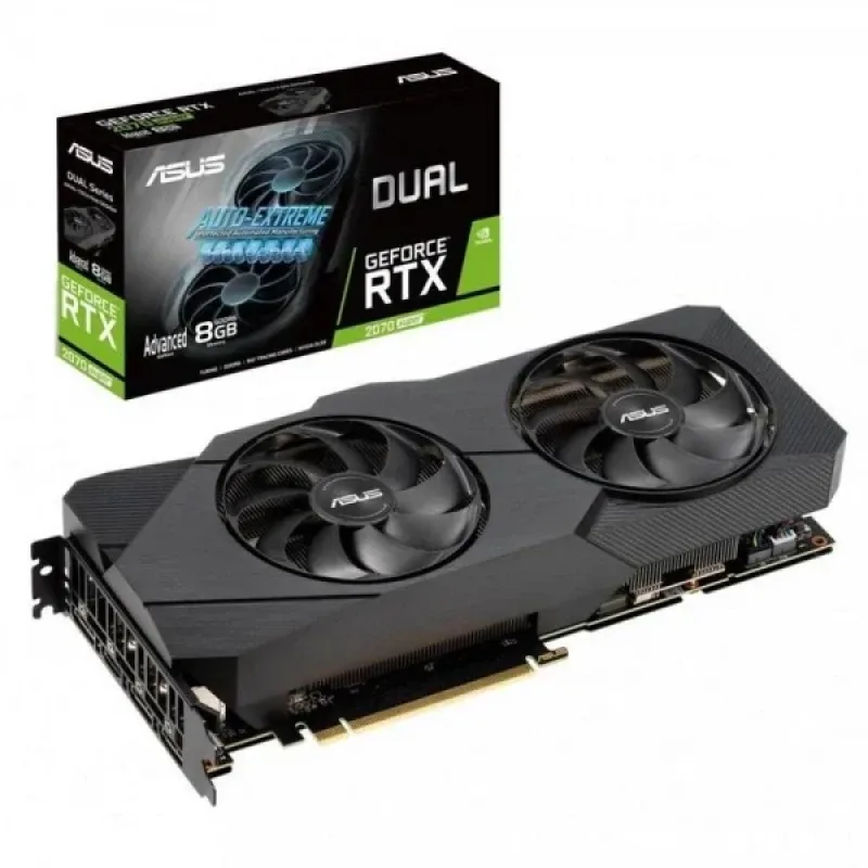 DUAL-RTX2070S-A8G-EVO - Asus Dual GeForce RTX 2070 SUPER Graphic Card 8GB GDDR6