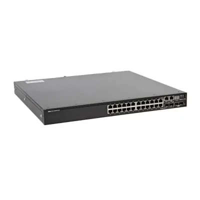DVH7N - Dell EMC Networking N3000 Series N3024ET-ON 24 x Ports 10/100/1000 + 2 x Ports 10 Gigabit SFP+ + 2 x Ports 1000Base-T Combo Rack-Mountable 1U Layer 3 Managed Gigabit Ethernet Network Switch