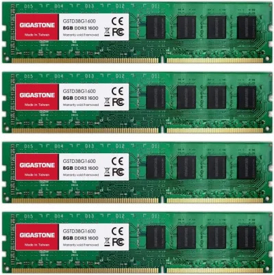 Dataram DVM16U2S8/4G 4GB DDR3-1600MHz PC3-12800 non-ECC Unbuffered CL11 240-Pin DIMM Dual Rank Memory Module