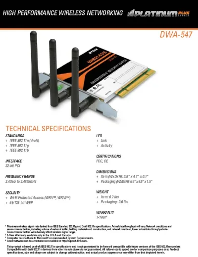 D-link DWA-542/RE RangeBooster N Desktop Adapter