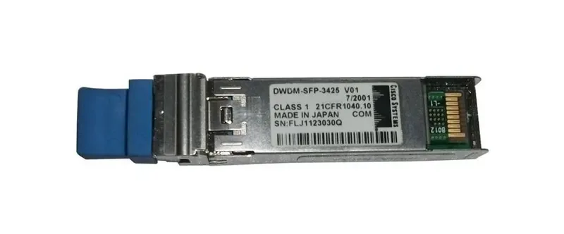 DWDM-SFP-3425 - Cisco Single-Mode 1Gbps 1000Base-DWDM Fiber 80km 1534.25nm Duplex LC Connector SFP Transceiver Module