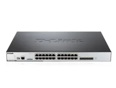 DWS-3160-24TC - D-Link 20-Port 48Gbps 10/100/1000Base-TX Managed Gigabit Ethernet Switch with 4 Combo Gigabit SFP Ports