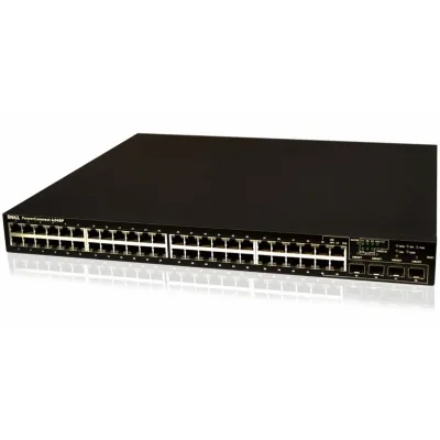 DX850 - Dell PowerConnect 6248P 48 x Ports 10/100/1000Base-T PoE + 4 x Ports Shared SFP Layer 3 Managed Gigabit Ethernet Network Switch