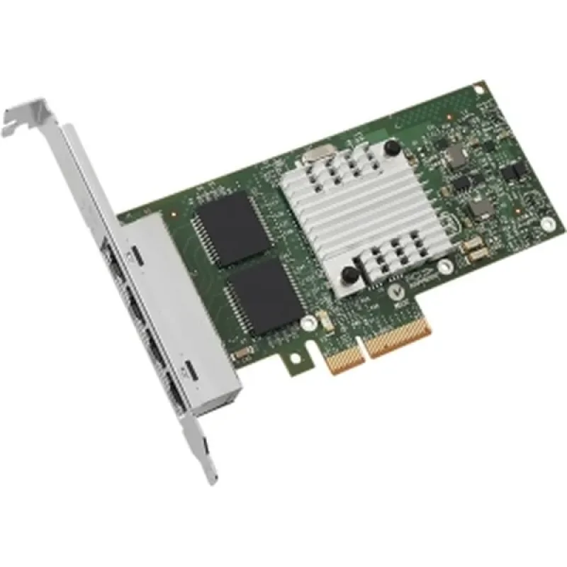 Intel E1G44HTBLK 4 x Ports 1Gb/s 1000Base-T PCI Express 2.0 x4 Gigabit Ethernet Server Network Adapter Card. In Stock