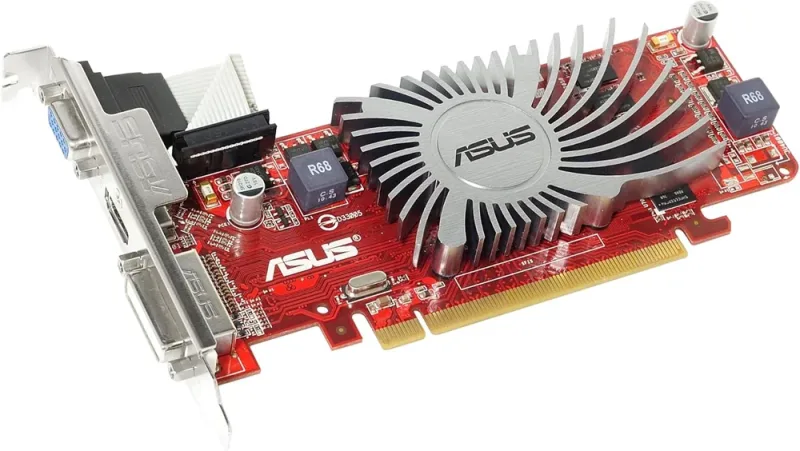 ASUS EAH6450S/DI/1GD3LP Radeon HD 6450 1GB DDR3 64-Bit PCI Express 2.1 x16 DVI/ HDMI/ D-Sub Low Profile Video Graphics Card