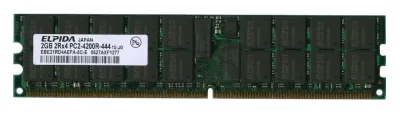 EBE21RD4AEFA-5C-E - Elpida 2GB DDR2-533MHz PC2-4200 ECC Registered CL4 240-Pin DIMM Dual Rank Chipkill Memory Module