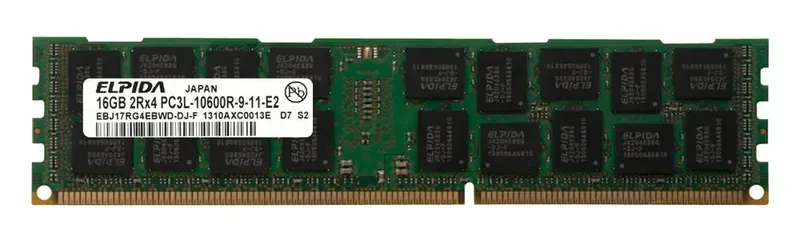 EBJ17RG4EBWD-DJ-F - Elpida 16GB DDR3-1333MHz PC3-10600 ECC Registered CL9 240-Pin DIMM Dual Rank Memory Module