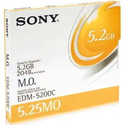 EDM5200 - Sony EDM5200 Magneto Optical Media - 5.20 GB - 5.25 - 8x