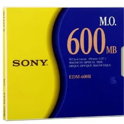EDM600B - Sony 5.25 Magneto Optical Media - Rewritable - 600MB - 5.25 - 1x