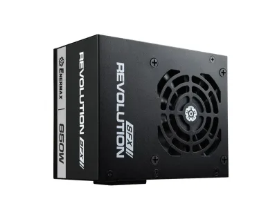 ERV650SWT - Enermax Revolution SFX 650-Watts 100-240V AC 80 Plus Gold Power Supply