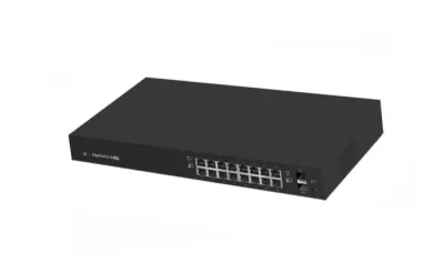 ES-16-150W - Ubiquiti EdgeSwitch 16-Port 150-Watt Managed PoE+ Gigabit Switch with SFP