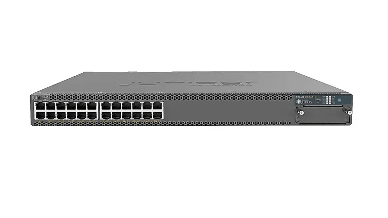 Juniper EX4400-24T-DC-AFI EX4400 Series EX4400-24T-DC 24 x Ports 10/100/1000Base-T + 4 x 25GbE Ports + 2 x 100GbE Layer 3 Managed 1U Rack-mountable Gigabit Ethernet Network Switch. In Stock