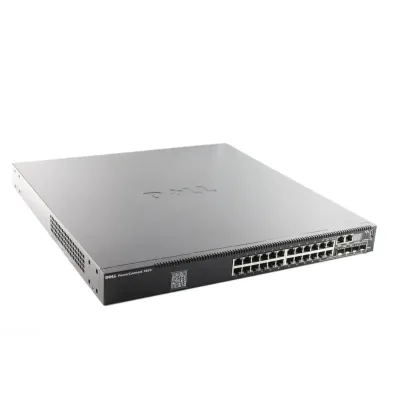 F14WF - Dell PowerConnect 7024 24 x Ports 10/100/1000Base-T Gigabit Ethernet SFP Managed Network Switch