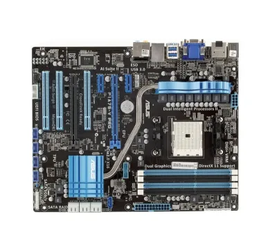 F1A75-V - Asus Desktop Motherboard AMD A75 FCH Chipset Socket FM1 ATX 1 x Processor Support 64GB DDR3 SDRAM Maximum RAM CrossFireX Support Serial ATA/600 Yes Controller Yes 2 x PCIe x16 Slot 2 x USB 3.0 Port Yes