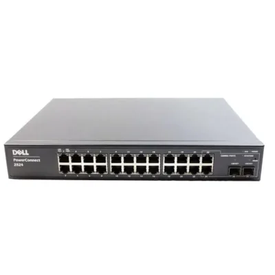 F495K - Dell PowerConnect 2824 24 x Ports 10/100/1000Base-T + 2 x SFP Expansion Slot Rack-mountable 1U Layer 3 Managed Gigabit Ethernet Switch