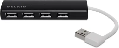 F5U218-MOB - Belkin USB 2.0 4-Port Thumb Hub - 4 x 4-pin Type A USB 2.0 External 1 x 4-pin Type A USB 2.0 External - External