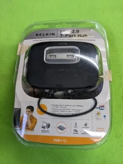 F5U237CW - Belkin Hi-speed Usb 2.0 7-port Hub Euro Plug