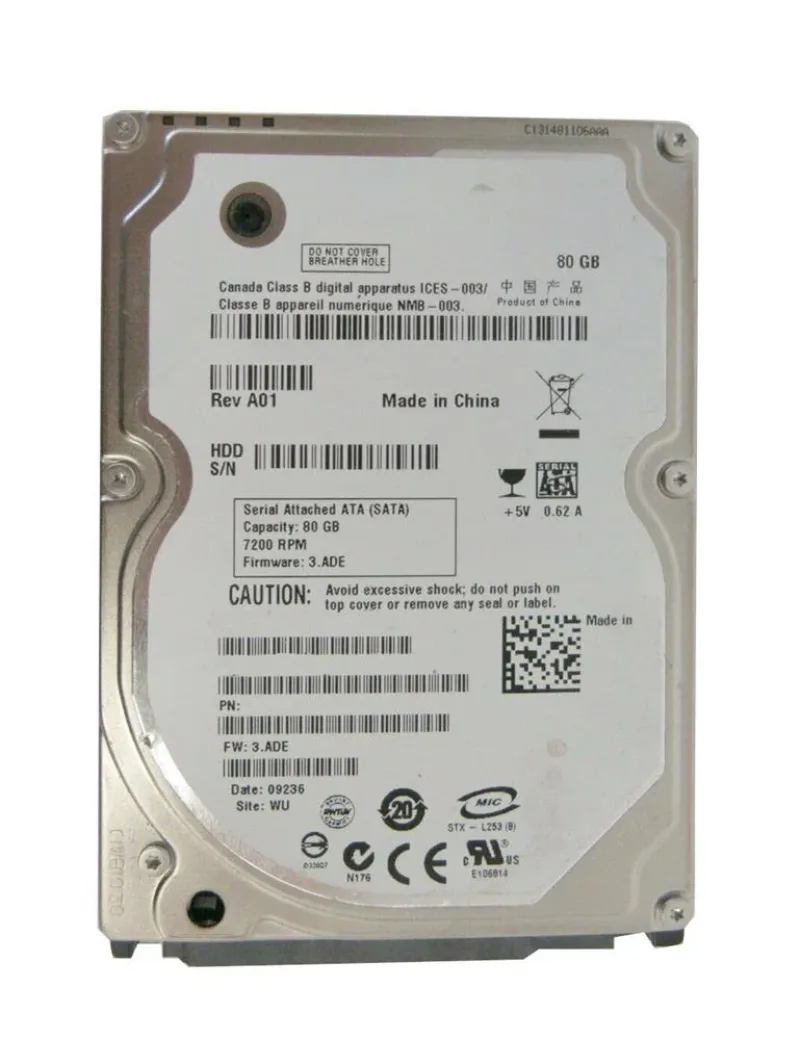 F615H - Dell 80GB 10000RPM SATA 3.5-inch Hard Drive