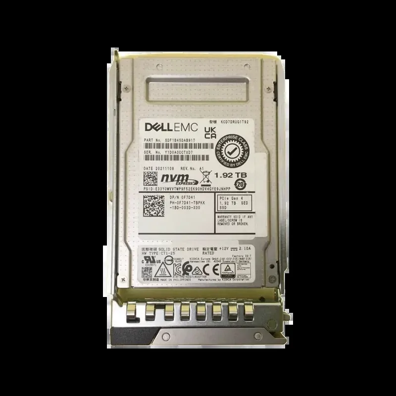 Dell F7D41 Dell Dell 0F7D41 / F7D41 1.92TB PCI Express NVMe 4.0 Read Intensive SFF 2.5-Inch Solid State Drive. In Stock