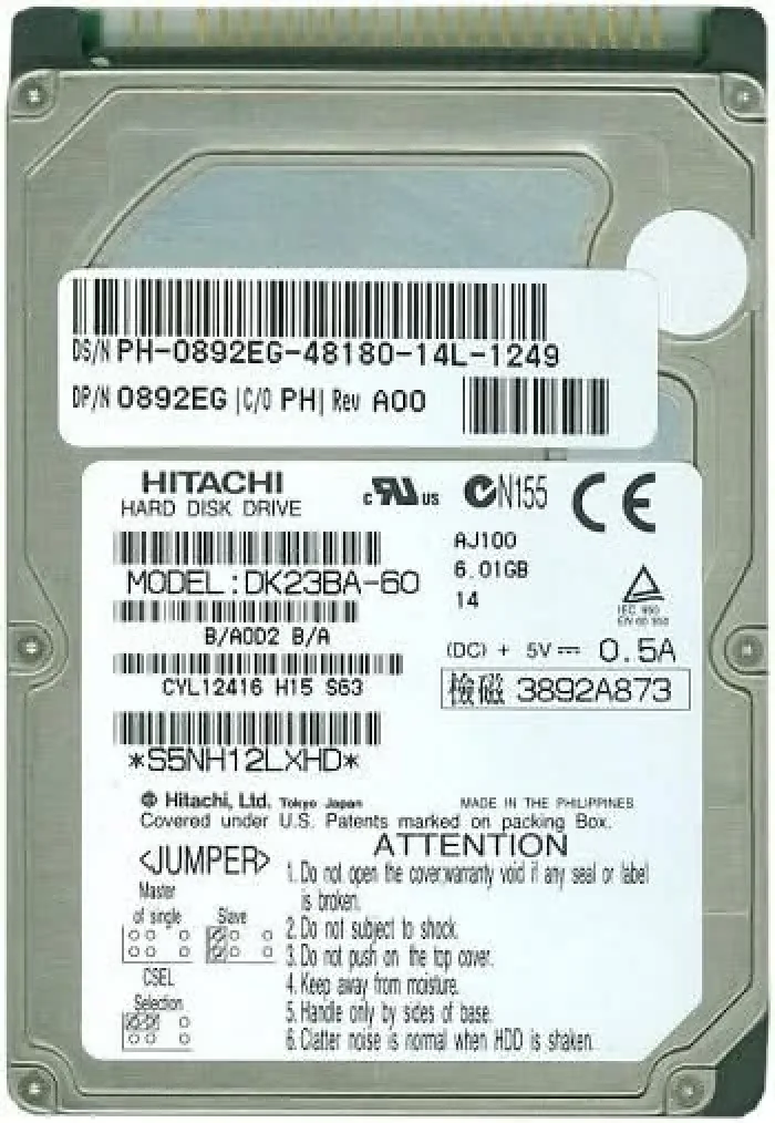 FE-14927-01 - HP 12GB 4200RPM IDE Ultra ATA-66 2.5-inch Hard Drive