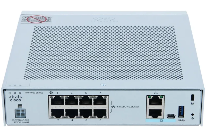 FPR1010-NGFW-K9 - Cisco FirePower 1010 8-Port x 1000Base-T Gigabit Ethernet Network Security/Firewall Appliance