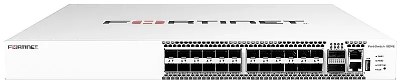 Fortinet FS-T1024E 24 x 1G/2.5G/5G/10GBase-T Slots 2 x 100GE QSFP28 Layer 2/3 Managed Rack-mountable Switch Controller. In Stock