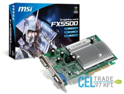 FX5500-D256H - MSI Nvidia GeForce FX 5500 256MB 128-Bit Dual-Link DVI/ D-Sub Support Video Graphics Card