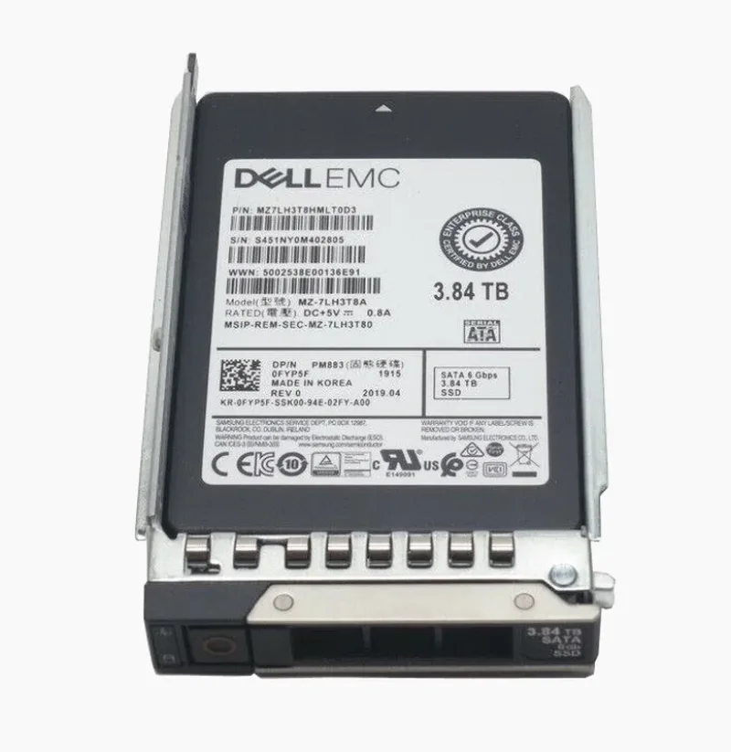 Dell FYP5F Dell Dell 0FYP5F / FYP5F 3.84TB Triple-Level Cell 6Gb/s SATA Read Intensive SFF 2.5-Inch Solid State Drive