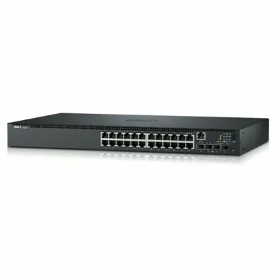 G62KT - Dell PowerConnect N1524P 24 x Ports 10/100/1000 + 4 x 10 Gigabit SFP+ Rack-Mountable Layer 2 Managed Switch