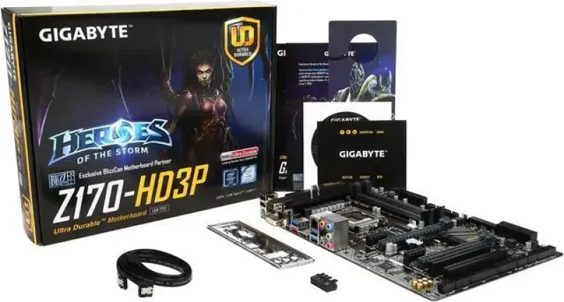 GA-Z170-HD3P - Gigabyte Intel Z170 Express DDR4 4-Slot System Board (Motherboard) Socket LGA1151