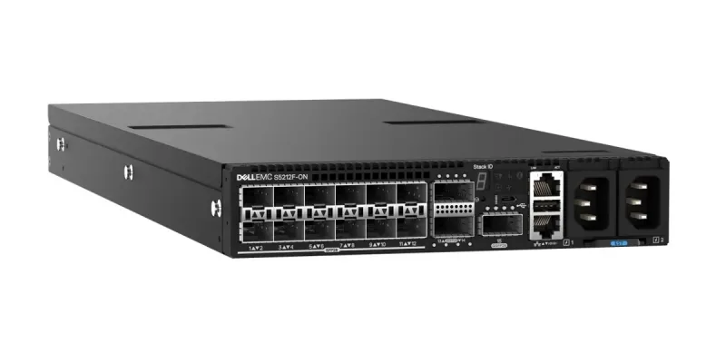 Dell GKK8W S5200-ON Series S5212F-ON 12 x Ports 25GBase-X SFP28 + 3 x QSFP28 Ports Layer 3 Managed 1U Rack-Mountable Gigabit Ethernet Network Switch with I/o To Psu Airflow. In Stock